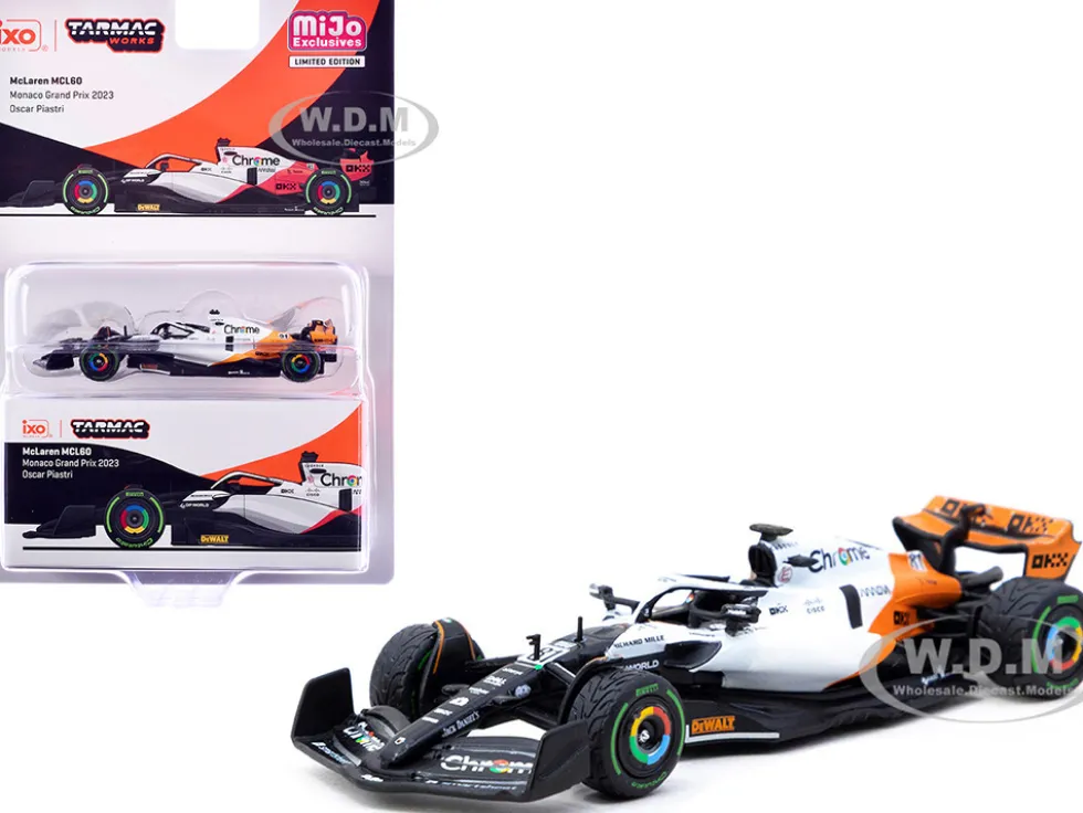 McLaren MCL60 #81 Oscar Piastri Formula One F1 "Monaco GP" (2023) "Global64" Series 1/64 Diecast Model Car by Tarmac Works