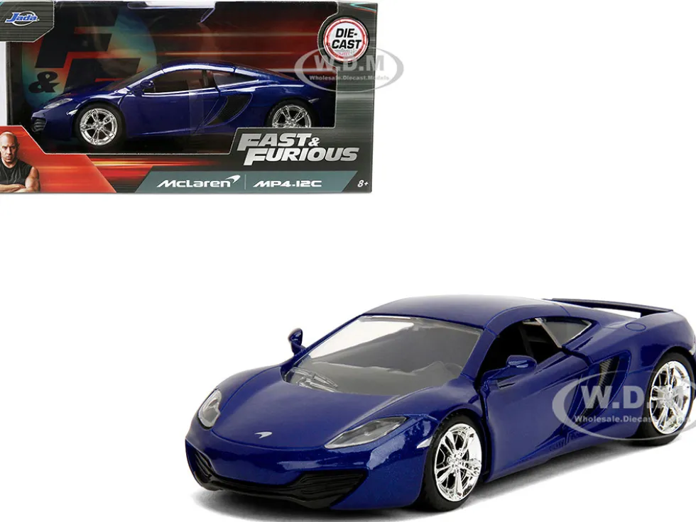 McLaren MP4.12C Blue Metallic "Furious 7" (2015) Movie "Fast & Furious" Series 1/32 Diecast Model Car by Jada