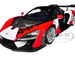 McLaren Senna #22 Black with Red and White Graphics "GT Racing" Series 1/24 Diecast Model Car by Motormax