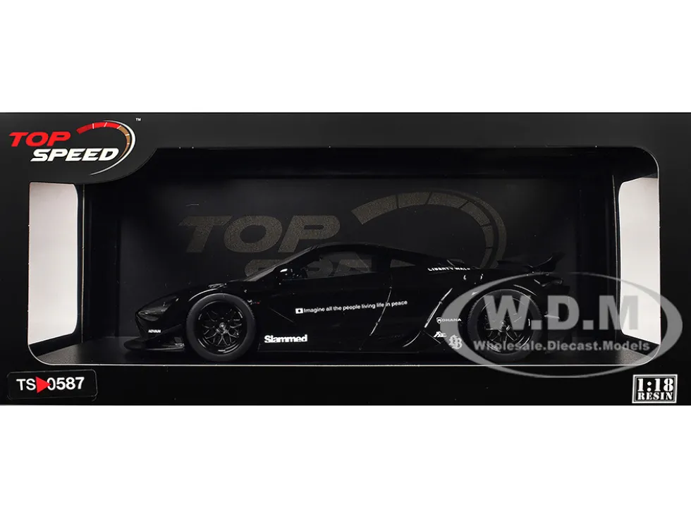 McLaren 720S "LB-Works" Black "Tokyo Auto Salon 2024" 1/18 Model Car by Top Speed