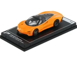 McLaren Speedtail McLaren Orange with Black Top Hypercar League Collection 1/64 Diecast Model Car PosterCars H14B