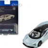 McLaren Speedtail Silver Metallic with Black Top Hypercar League Collection 1/64 Diecast Model Car PosterCars H13B