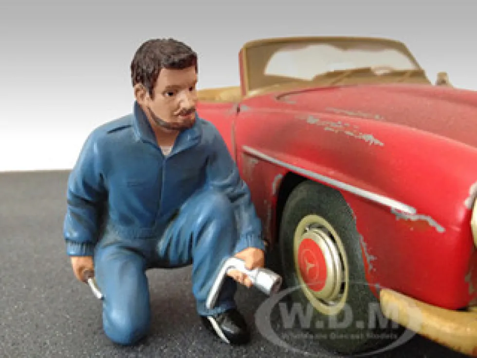 Mechanic Jerry Figure For 1:18 Diecast Model Cars American Diorama 23789