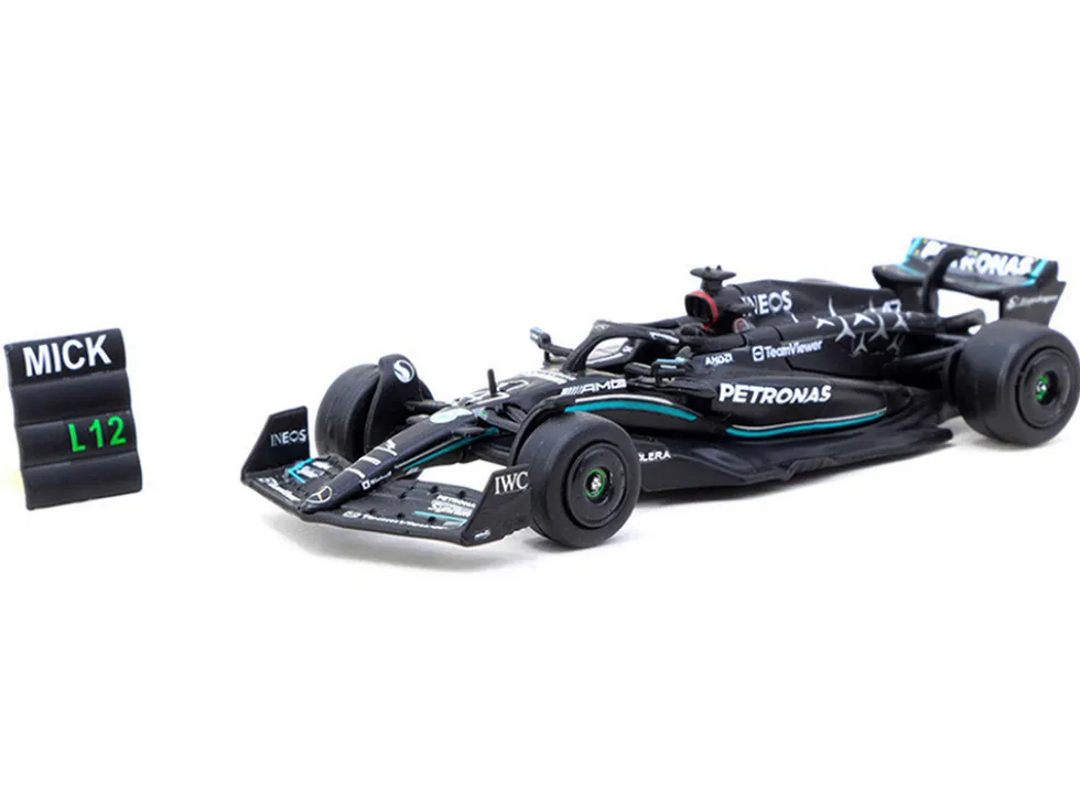 Mercedes-AMG F1 W14 E Performance #47 Mick Schumacher Formula One F1 "Spanish GP Tyre Testing" (2023) with Pit Board "Global64" Series 1/64 Diecast Model Car by Tarmac Works