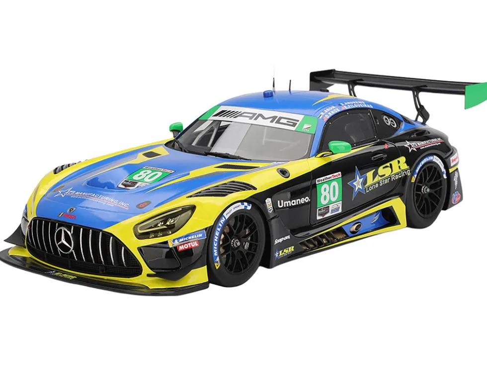 Mercedes-AMG GT3 EVO #80 Scott Andrews - Ralf Aron - Eric Filgueiras - Dan Knox "Lone Star Racing" IMSA "24 Hours of Daytona" (2025) 1/18 Model Car by Top Speed