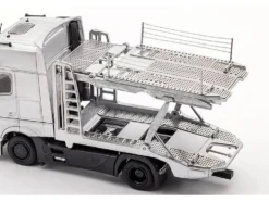 Mercedes-Benz Actros Auto Transporter White 1/64 Diecast Model by GCD