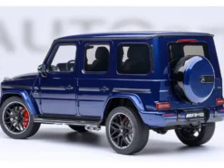 2019 Mercedes-Benz AMG G63 Brilliant Blue Metallic 1/18 Model Car by Autoart