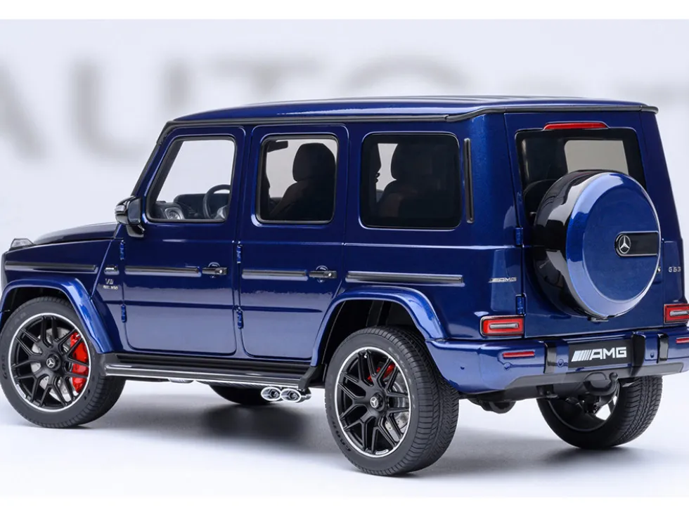 2019 Mercedes-Benz AMG G63 Brilliant Blue Metallic 1/18 Model Car by Autoart
