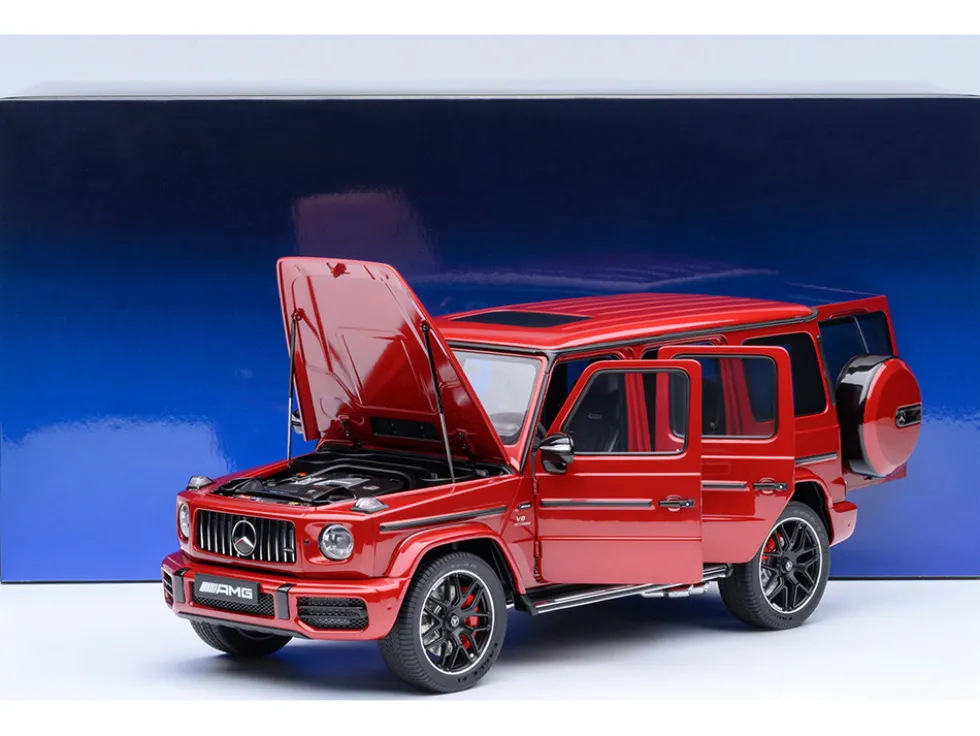 2019 Mercedes-Benz AMG G63 Cardinal Red Metallic 1/18 Model Car by Autoart