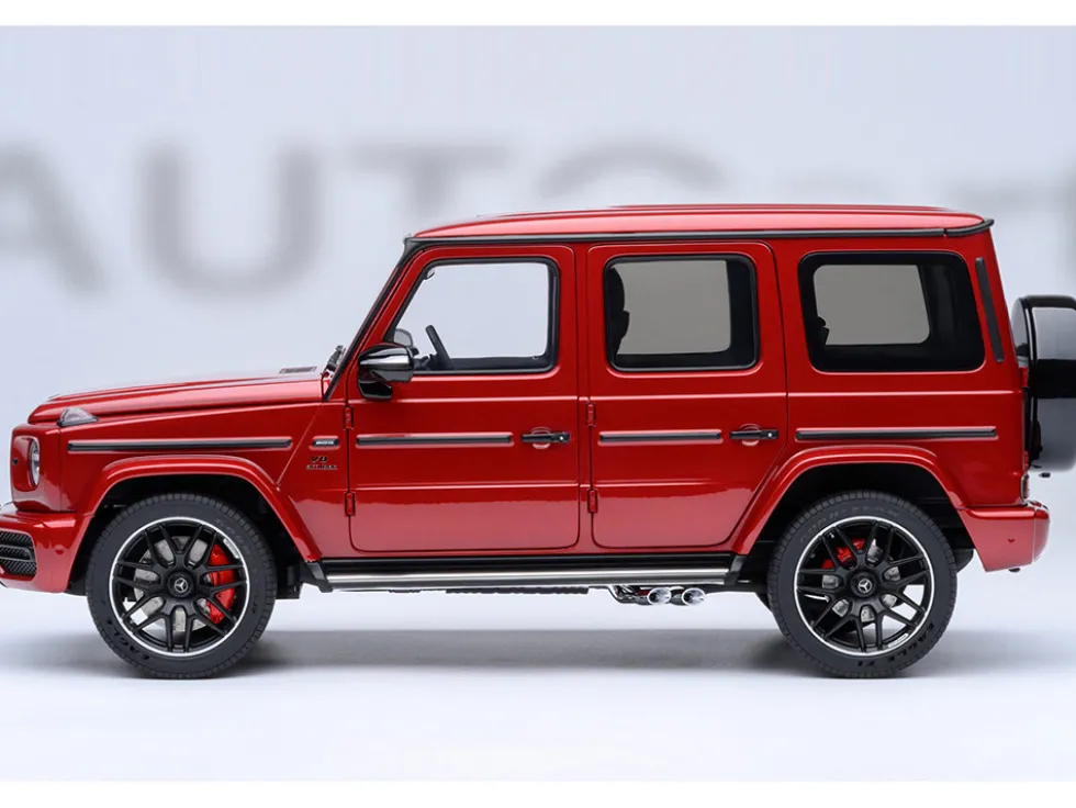 2019 Mercedes-Benz AMG G63 Cardinal Red Metallic 1/18 Model Car by Autoart