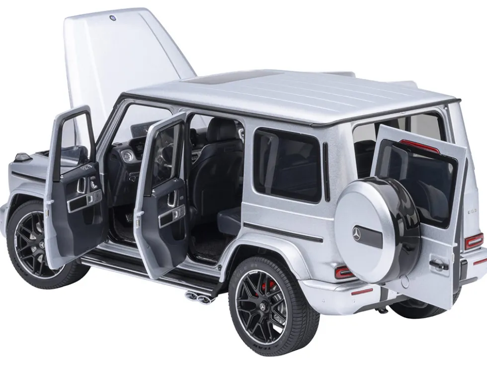 2019 Mercedes-Benz AMG G63 Iridium Silver Metallic 1/18 Model Car by Autoart