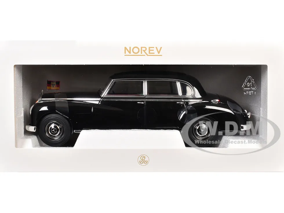1955 Mercedes Benz 300 Black German Chancellor Konrad Adenauer 1/18 Diecast Model Car Norev 183707