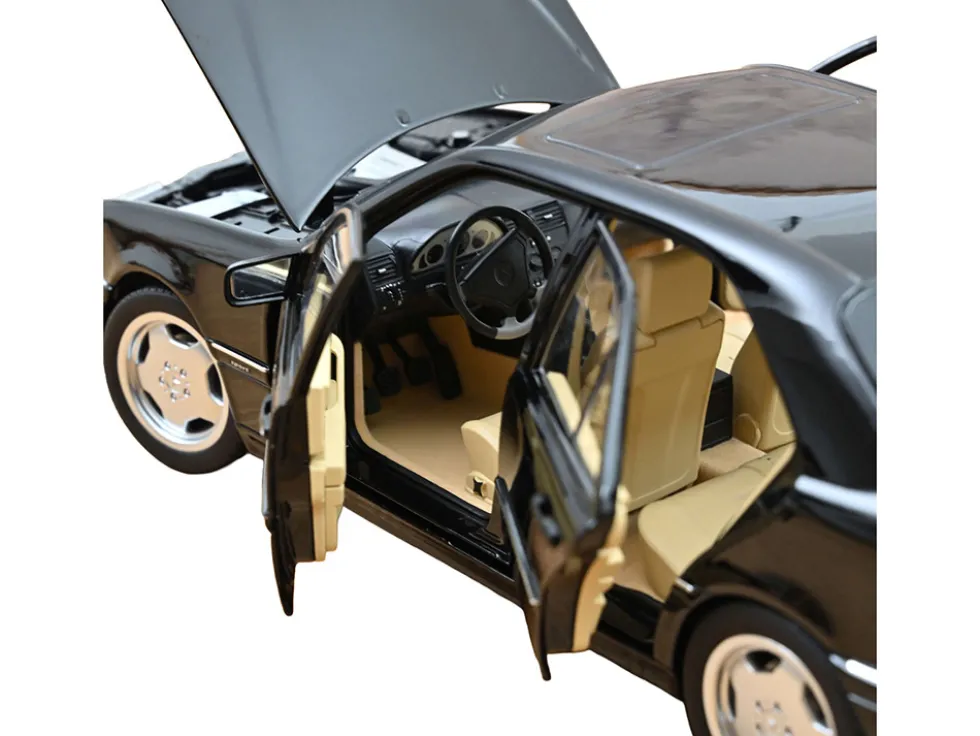 1993 Mercedes-Benz C36 AMG Black Metallic 1/18 Diecast Model Car by Norev