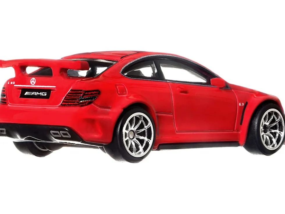2012 Mercedes Benz C63 AMG Coupe Black Series Red Deutschland Design Series Diecast Model Car Hot Wheels HCJ79