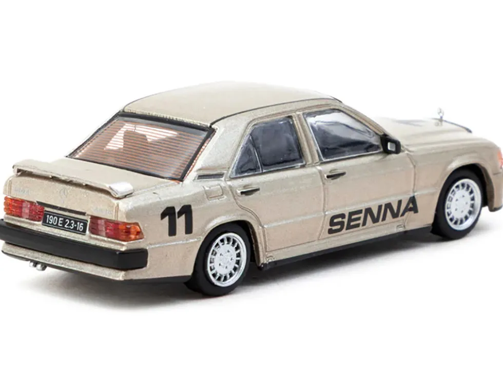 Mercedes-Benz 190 E 2.3-16 #11 Ayrton Senna Winner "Race of Champions" (1984) "Global64" Series 1/64 Diecast Model by Tarmac Works