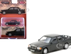 Mercedes-Benz 190 E 2.3-16 Blue-Black Metallic "Global64" Series 1/64 Diecast Model by Tarmac Works