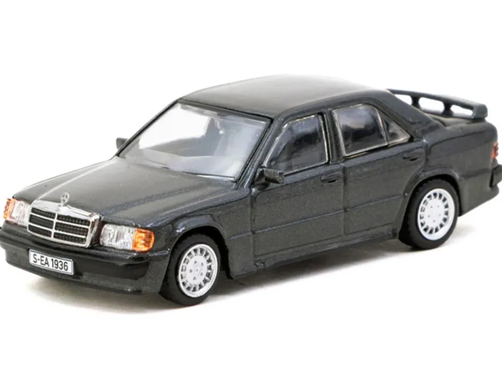 Mercedes-Benz 190 E 2.3-16 Blue-Black Metallic "Global64" Series 1/64 Diecast Model by Tarmac Works