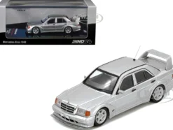 Mercedes-Benz 190E 2.5-16 Evolution II Silver Metallic 1/64 Diecast Model Car by Inno Models