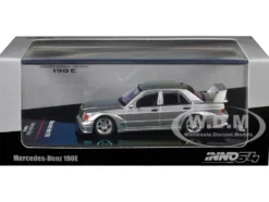 Mercedes-Benz 190E 2.5-16 Evolution II Silver Metallic 1/64 Diecast Model Car by Inno Models