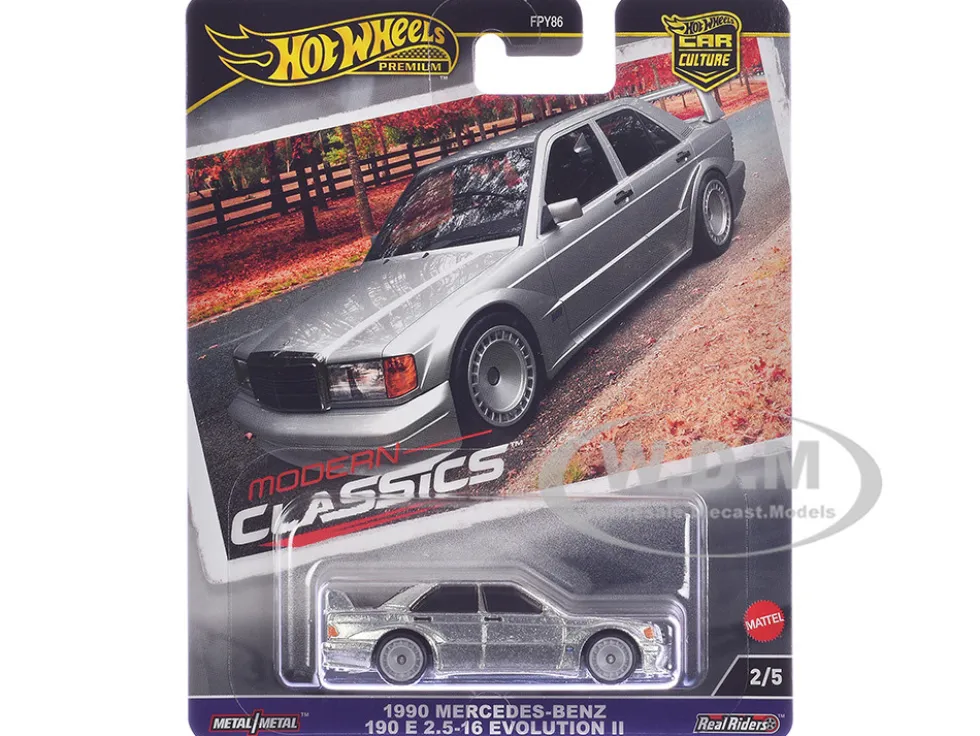 1990 Mercedes-Benz 190 E 2.5-16 Evolution II Silver Metallic "Modern Classics" Series Diecast Model Car by Hot Wheels