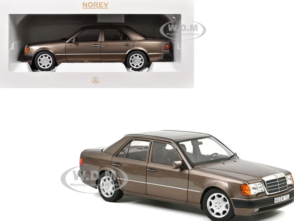 1990 Mercedes-Benz 500 E Impala Brown Metallic 1/18 Diecast Model Car by Norev