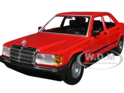 Mercedes Benz 190 E 2 6 Red 1/24 Diecast Model Car Bburago 21103rd