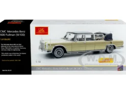 1965-1981 Mercedes Benz 600 Pullman W100 Landaulet Limousine Convertible Functional Softtop Gold Limited Edition 800 pieces Worldwide 1/18 Diecast Model Car CMC M-217