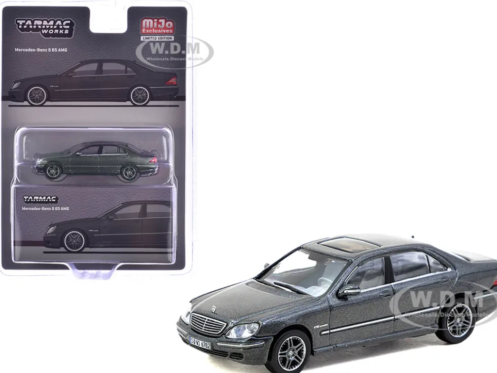 Mercedes-Benz S 65 AMG Tectite Gray Metallic "Global64" Series 1/64 Diecast Model by Tarmac Works