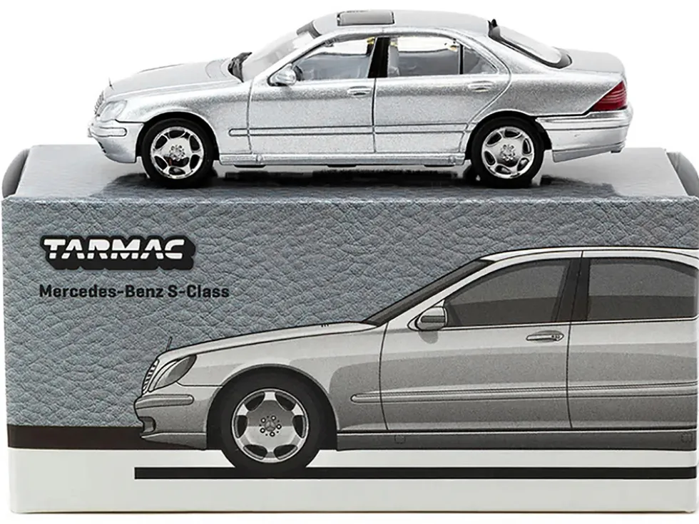Mercedes-Benz S-Class Brilliant Silver Metallic "Global64" Series 1/64 Diecast Model by Tarmac Works