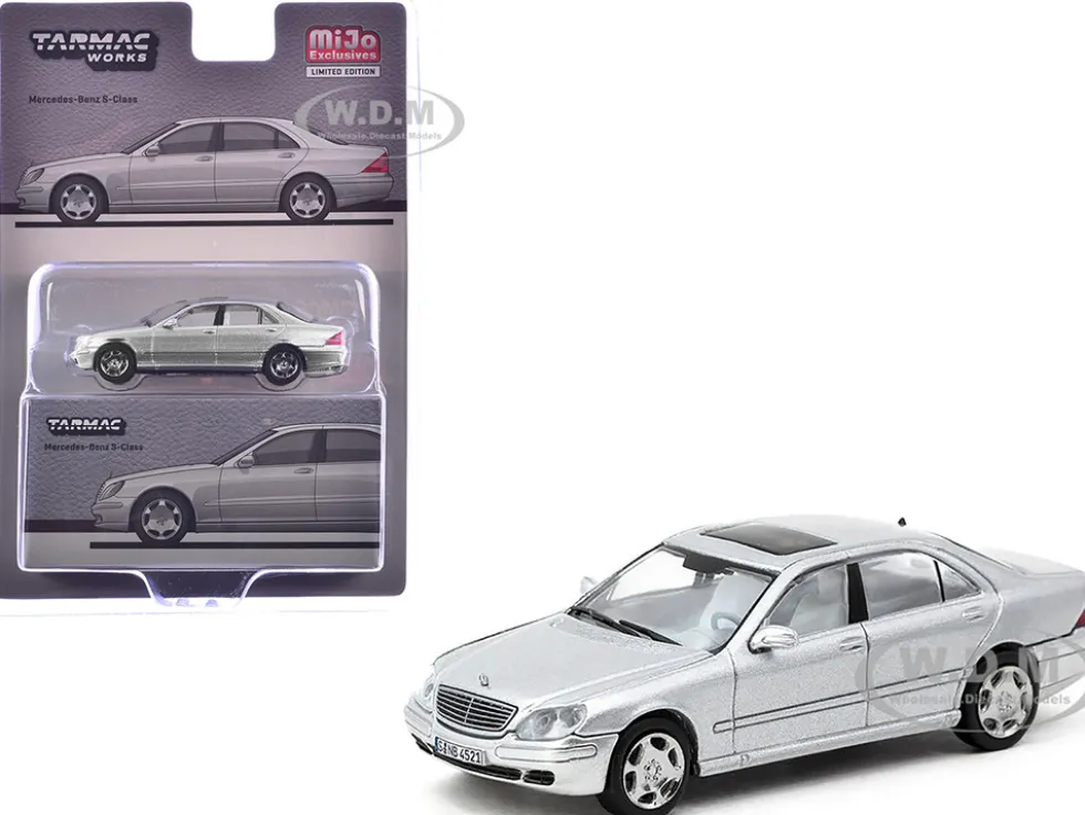 Mercedes-Benz S-Class Brilliant Silver Metallic "Global64" Series 1/64 Diecast Model by Tarmac Works