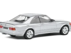 1990 Mercedes Benz 560 SEC AMG WideBody Silver Metallic 1/43 Diecast Model Car Solido S4310903