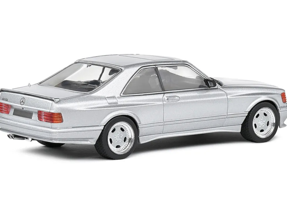1990 Mercedes Benz 560 SEC AMG WideBody Silver Metallic 1/43 Diecast Model Car Solido S4310903