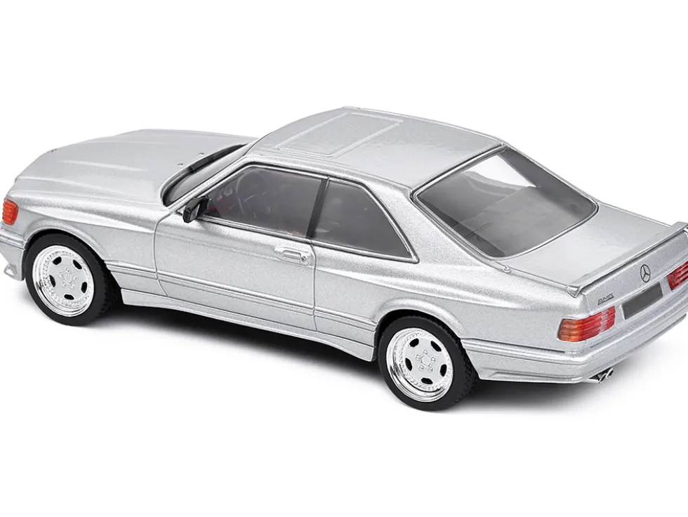 1990 Mercedes Benz 560 SEC AMG WideBody Silver Metallic 1/43 Diecast Model Car Solido S4310903