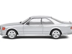 1990 Mercedes Benz 560 SEC AMG WideBody Silver Metallic 1/43 Diecast Model Car Solido S4310903