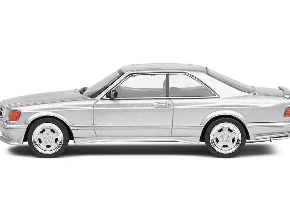 1990 Mercedes Benz 560 SEC AMG WideBody Silver Metallic 1/43 Diecast Model Car Solido S4310903