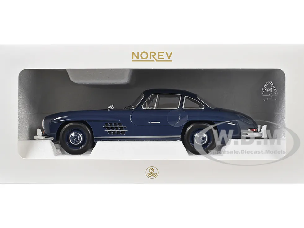 1954 Mercedes-Benz 300 SL Blue 1/18 Diecast Model Car by Norev