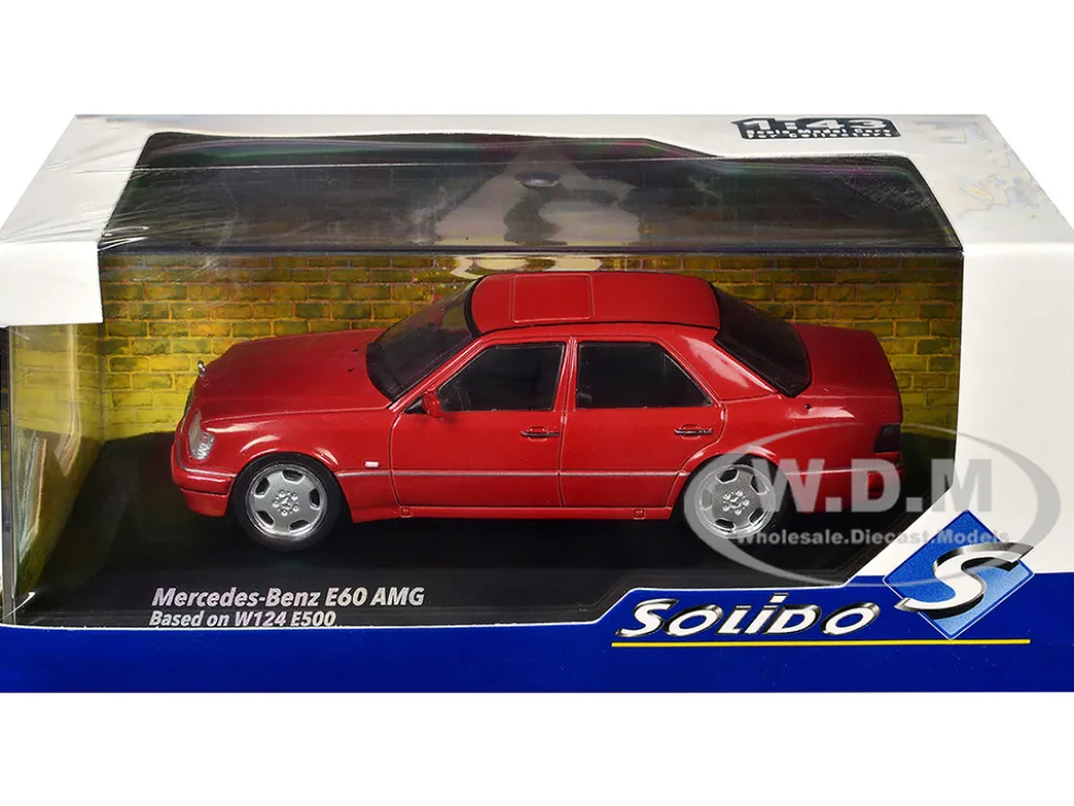 1994 Mercedes-Benz (W124) E60 AMG Signal Red 1/43 Diecast Model Car by Solido