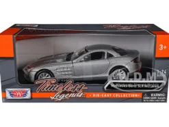 Mercedes Mclaren SLR Silver 1/24 Diecast Model Car Motormax 73306