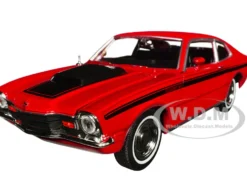 1971 Mercury Comet GT Red with Black Stripes Forgotten Classics Series 1/24 Diecast Model Car Motormax 79047R