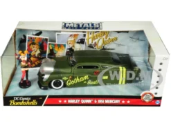 1951 Mercury Matt Green Harley Quinn Diecast Figure DC Comics Bombshells Series 1/24 Diecast Model Car Jada 30456