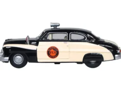 1949 Mercury Monarch Police Black and White Florida Highway Patrol 1/87 (HO) Scale Diecast Model Car Oxford Diecast 87ME49010