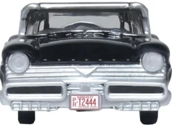 1957 Mercury Montclair Tuxedo Black 1/87 (HO) Scale Diecast Model Car Oxford Diecast 87MT57005