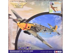 Messerschmitt Bf 109E-4/B Jabo Fighter-Bomber Aircraft "Oberleutnant Walter Rupp, 3./JG53, RAF Manston, Battle of Britain" (1940) German Luftwaffe "The Aviation Archive" Series 1/72 Diecast Model by Corgi