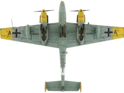 Messerschmitt BF 110E-2 Trop Fighter Aircraft "3U+AR, 7./ZG26, Italy" (1941) German Luftwaffe "Air Power Series" 1/72 Diecast Model by Hobby Master