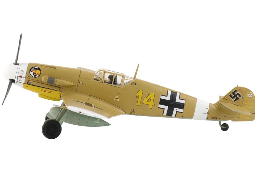 Messerschmitt Bf 109F-4 Fighter Aircraft "Marseille, Yellow 14, 3./JG27, Egypt" (1942) German Luftwaffe "Air Power Series" 1/48 Diecast Model by Hobby Master
