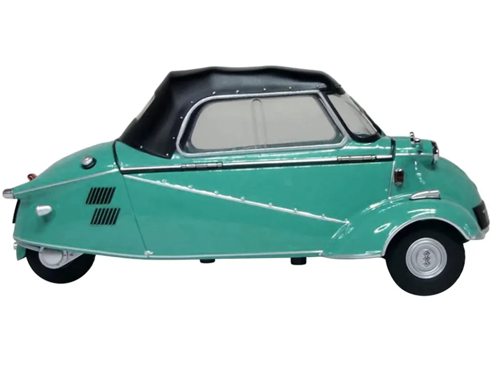 Messerschmitt KR200 Bubble Car Turkish Green with Black Top 1/18 Scale Diecast Model Car by Oxford Diecast
