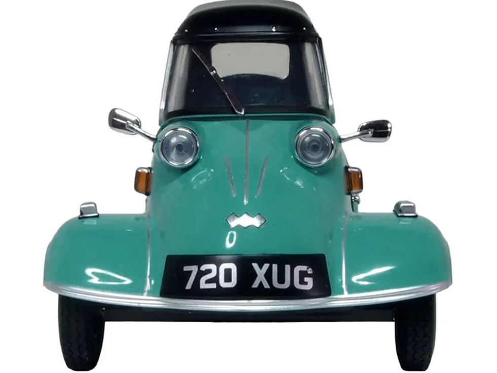 Messerschmitt KR200 Bubble Car Turkish Green with Black Top 1/18 Scale Diecast Model Car by Oxford Diecast