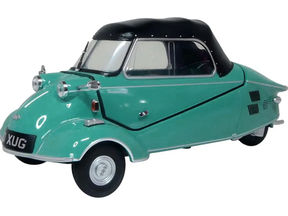 Messerschmitt KR200 Bubble Car Turkish Green with Black Top 1/18 Scale Diecast Model Car by Oxford Diecast