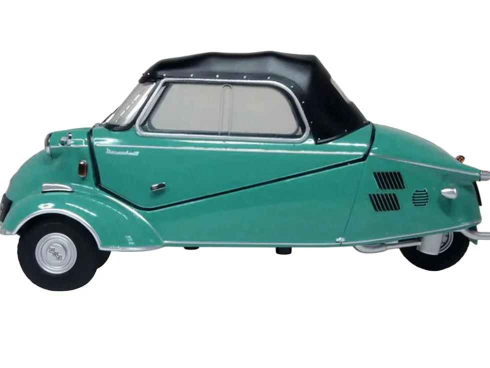 Messerschmitt KR200 Bubble Car Turkish Green with Black Top 1/18 Scale Diecast Model Car by Oxford Diecast