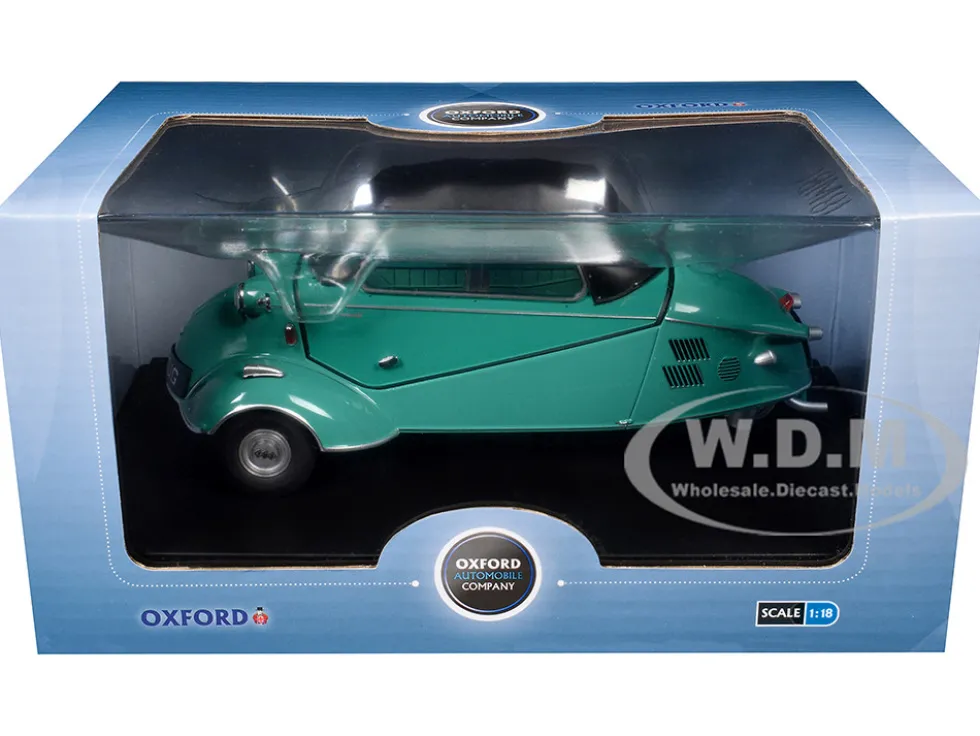 Messerschmitt KR200 Bubble Car Turkish Green with Black Top 1/18 Scale Diecast Model Car by Oxford Diecast